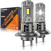 JOSHF Lampadina H7 LED Faro Auto, Con Ventola Silenziosa Anti-Errore CSP CHIPS 26000LM 110W 600% Luminosità 6500K Bianco LED Lampadine H7, Sostituzione Alogena, 1:1 Mini Kit, DC12V (2 lampade)