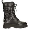 Tata Italia Anfibi neri con catene, Tacco alto 5cm BLACK 38
