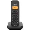 SPC Keops - Telefono fisso cordless con display illuminato, ID chiamante, agenda 50 contatti, modalità ECO, compatibilità GAP, data e ora su schermo - Nero