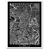 LABORATORIO 102 Quadro Madrid City Maps Cartina Città (30x40 cm) - Stampa Diretta UV su Pannello in Forex 5mm - Massima Qualità di Stampa - Quadro Moderno Pronto da appendere
