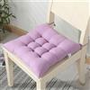 Reyox Cuscini Sedia Cucina Quadrato in Poliestere, Cuscini per Sedie Antiscivolo con Laccetti viola chiaro 40 x 40 cm Set da 4