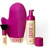 Coco & Eve Set abbronzante Coco & Eve Sunny Honey Bali (medio). Mousse abbronzante senza sole All Natural. Lozione autoabbronzante istantanea con abbronzante, guanto applicatore e pennello Kabuki.