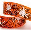 Italian Options Nastro per Halloween, ragnatela, 25 mm x 5 m, in grosgrain arancione
