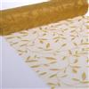 Deko AS GmbH Deko und Band 'Runner Flock Print Honey Leafs - 28 cm - Rotolo 15 Meter - 72 55