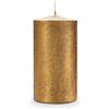 Cereria Di Giorgio - Candela Cero Graffiata Metallizzata - Diametro 10 cm Altezza 20 cm - Colore Oro - Durata 185 ore - 1908 Collection - Artigianale