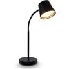 BRILONER - Lampada da tavolo a LED senza fili con touch, orientabile, ruotabile, sostituibile con batteria e sorgente luminosa, lampada da comodino, lampada da lettura, lampada da scrivania, lampada