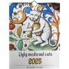 Generic Calendario gatto medievale 2025 - calendario gatto medievale 2025, calendario da parete con gatto brutto | Calendario del gatto medievale brutto di 12 mesi, scade il 2 gennaio