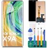 SRJTEK Display LCD OLED per Huawei Honor X9A per Honor X9A, sostituzione dello schermo RMO-NX1, kit touch senza cornice (nero, con riconoscimento delle impronte digitali)