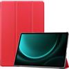 LIUZIHAN Cover per Samsung Galaxy Tab S9 Fe+, Auto Wake & Sleep Funzione, Pelle con Funzione di Stand Flip Copertina Smart Case, Custodia per Samsung Galaxy Tab S9 Fe+.Rosso