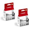 Canon Nuovo sigillato Twinpack Canon PG-510 nero cartucce d' inchiostro per Canon Pixma IP2700 IP2702 MP240 MP250 MP252 MP260 MP270 MP272 MP280 MP480 MP490 MP495 MP499 MX320 MX410 MX420
