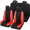 Auto Accessori Lupex Coprisedili Auto Compatibili con Panda Seconda 169 e Terza 319 serie, Tessuto Policotone, set completo (Nero - Rosso con schienale posteriore 50e50)