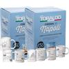 irpot set regalo composto da 2 confezioni di Cialde da 150 pz Caffè Toraldo miscela Crema di Napoli + 2 tazzine da caffè da 80 ml personalizzabili
