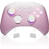 Mytrix Manette sans fil Rose dégradé pour Nintendo Switch/Lite/OLED avec joystick optique RVB, compatible avec Switch/PC/Android/iOS/Steam Deck, multiplateforme avec macro/réveil/turbo/vibration