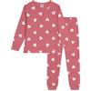 Petit Bateau A0AW0 Pigiama A Maniche Lunghe Bambina Rosewood/Marshmallow 2 Anni