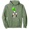 Disney Mickey And Friends Goofy Big Face Signature Felpa con Cappuccio