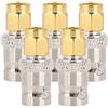 Diyeeni 5pcs SMA Maschio a BNC Femmina Adattatore coassiale, RF Coassiale Adattatore coassiale, SMA a BNC Maschio Femmina Connettore coassiale (Tutto in Rame)