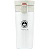 SLOSH Tazza Termica Viaggio Caffè Thermos Bottiglia Acqua Infusione Ufficio Borraccia Acciaio Inox Auto Infusore Travel Mug Coffee To Go Bpa Free 380ml (Bianco)