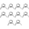 sourcing map Morsetto a molla a doppio filo, 10 pezzi in acciaio inossidabile 304, diametro interno 5 mm, adatto per tubi da 5,5 mm-6,2 mm OD tubo carburante clip a molla in silicone