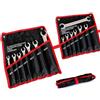 topolenashop Set di 7 Chiavi Esagonali Tubi Freni Auto Moto Testa Aperta Spaccata Per Raccordi Freni Idraulici Con Astuccio 6x8 9x11 10x12 13x14 15x17 16x18 22x24