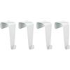 MIJOMA Set di 4 ganci decorativi per finestra in ferro con rivestimento in polvere bianco (lunghezza 4 cm, 4 pezzi, stile moderno)
