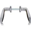 TLDSHOP® - Maniglia per porte metalliche o in ferro - spessore porta - colore CROMATA - Spessore porta: (45÷60 (mm)
