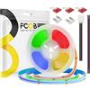 FCOB COB RGBWW Striscia LED Flessibile Alta densità RGB+W(2700K) 5M 896LEDs/m DC24V 12mm Ampiezza CRI90+ IP30 Multicolore Dimmerabile per decorazioni DIY(Controllore＆alimentatore non inclusi)