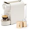 Bialetti Gioia, Macchina Caffè Espresso Funziona esclusivamente con Capsule Bialetti, 50% Plastica Riciclata, Tortora