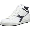 Diadora GAME P HIGH, Sneakers a Collo Alto, Unisex - Adulto, Bianco/Blu (Profondo), 36.5 EU