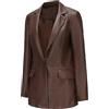 CRITOR Giacca Blazer Classica in Pelle da Donna Giacche Blazer in Ecopelle Cappotto con Tasche