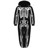 Morbuy Uomo Moda Famiglia Onesie Pigiama a Maniche Lunghe, Morbuy Adulto e Infante Intero Tuta con Cappuccio Casual Overall Caldo Monopezzo da Notte Onesie Sport Suit (XL (155-160cm),Scheletro)