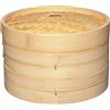 KitchenCraft World of Flavours Cestello per cottura a vapore in bambù da 25 cm, a 2 livelli, ideale per Dim Sum, verdure, Bao Buns, carne e pesce, beige