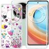 BUNALFaa Custodia per ZTE Blade A75 5G (6.60), 2 Transparent Cover Antiurto Antigraffio Ultra Sottile Silicone Case Protettiva in Morbido - Transparent+Palloncini con amore