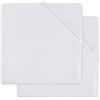 Jollein Molton Letto Adattato Foglio 2-Pezzo Set, 120 cm Lunghezza x 60 cm Larghezza, Bianco