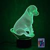 HPBN8 Ltd 3D Cane Night Light Lamp 7/16 cambiamento di colore LED USB Power Telecomando Gift Decor decorazioni di Natale regalo di San Valentino regalo di compleanno