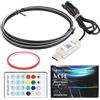 Generic Strisce di luce ambientale RGB per auto, striscia interna a LED, controllo app multicolore in fibra ottica luce fredda per cambiare colore con ritmo musicale, design nascosto