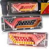Biqing 2 luci posteriori a LED 12 V, 57 LED, multifunzionali, luci di traino a LED, luci di arresto lampeggianti dinamiche lampada per camion rimorchio roulotte trattore (12, Volt)