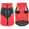 Idepet Cappottino invernale impermeabile, per cane/gatto taglia piccola, media e grande, S M L XL XXL 3XL 4XL 5XL (Rosso chiaro, 2XL)
