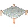 ETOPARS Cuccia Rialzata per Cani e Gatti, Lettino da Campeggio Portatile, Letto in Legno Antiscivolo Lavabile in Rete Traspirante per Estate