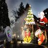 TEDD Proiettore Luci Babbo Natale Effetto Rotante Impermeabile LED Lampada per Esterno Natale Festa Giardino Interno Casa