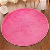 Insun Tappeto Shaggy Tappeto è Monocromatico Rotondo Tappeti A Pelo Lungo Antiscivolo rosa rossa 80cm Diametro