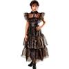 RUBIE'S Costume Mercoledì Wednesday Addams Raven Dance per Bambine - Taglia M - 9/10 Anni