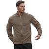 Rrongwn Giacca bomber da uomo in finta pelle scamosciata, casual, vintage, leggera, in camoscio, slim fit, streetwear, autunno, transizione, casual, colletto alto, cachi, L