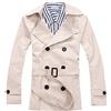 Elonglin - Cappotto - Impermeabile - Basic - Maniche Lunghe - Uomo Beige Large