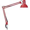 MAUL lampada da tavolo MAULstudy | Lampada da scrivania orientabile con braccio articolato e base a morsetto | Elegante lampada LED da tavolo in metallo | Lampadina LED esclusiva | Rosso