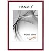 FRAMO Cornice foto 14,8 x 21 cm (DIN A5) in legno massello | Bordeaux-Rosso lucido | Colore/dimensione selezionabile | cornici per manifesti | Puzzle | Poster | N°116