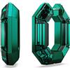 SWAROVSKI ORECCHINI A CERCHIO LUCENT, FORMA OTTAGONALE VERDE