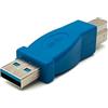 System-S Adattatore USB 3.0 tipo A maschio a tipo B cavo in blu