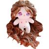 niannyyhouse Bambola di Peluche da 20 cm, Color Caramello, ondulata, da Ragazza, umanoide, farcita, indossabile, Idea Regalo (5 con Scheletro)