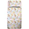 hermet Disney, Principesse, Completo Lenzuola Letto Singolo Una Piazza In Flanella di Puro Cotone Completo Lenzuolo Sopra + Sotto con Angoli + Federa