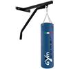 GYM POWER Promo Pack con Sacco Boxe Blu 120x40 cm Peso 40 kg e Supporto a Parete in Acciaio